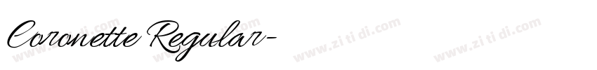 Coronette Regular字体转换 Coronette Regular字体转换